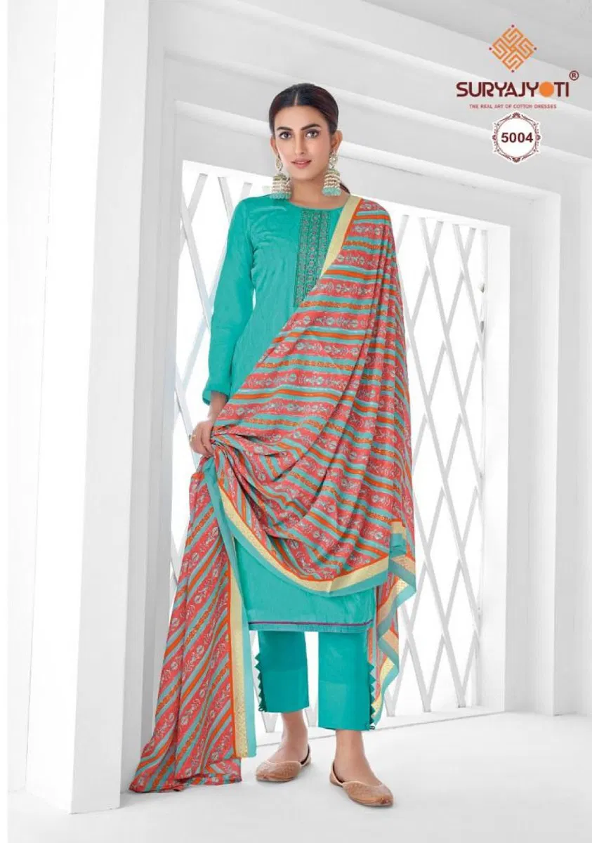 Nushrat Vol 5 By Suryajyoti Jam Stain Dress Material Catalog
